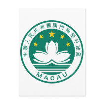 Macau Official Coat Of Arms Heraldry Symbol Post Card