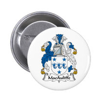 MacAuliffe Family Crest Button