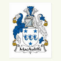 MacAuliffe Family Crest Postcard