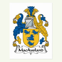 MacAusland Family Crest Postcard