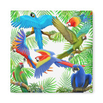 Macaw Jungle Magnet by twopurringcats Macaw Jungle Magnet