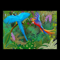 Macaw Jungle Poster posters
