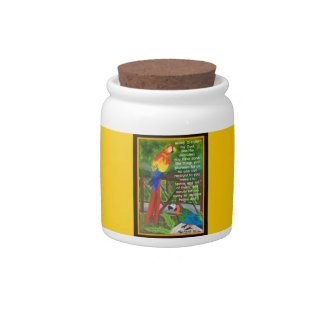 Macaw &amp; Parrot Candy Jar