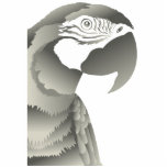 MACAW PARROT GREY CUT OUTS