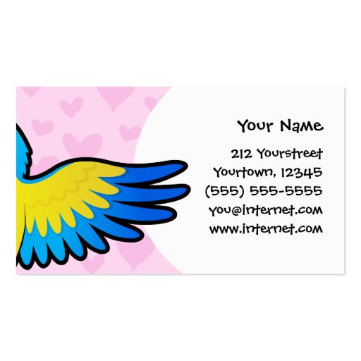 Macaw / Parrot Love Business Card Template (back side)