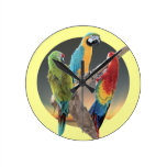 Macaw Parrots Wall Clocks