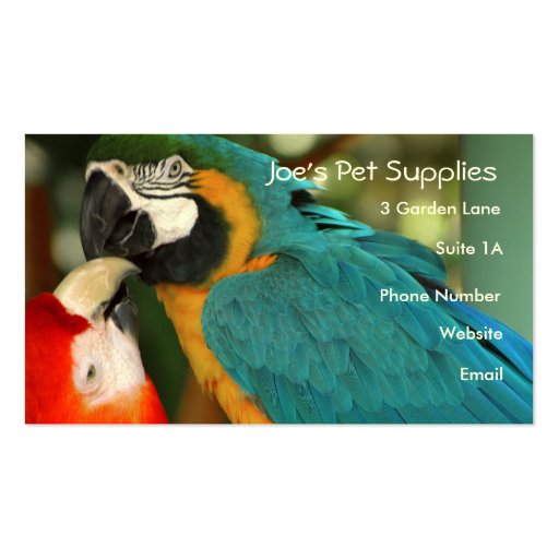 Macaws Business Cards