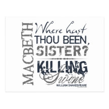 Macbeth Killing Swine Quote Post Cards