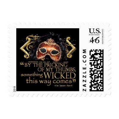 Macbeth "Something Wicked" Quote (Gold Version) Stamps