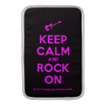 [Electric guitar] keep calm and rock on  MacBook Air sleeves