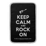 [Electric guitar] keep calm and rock on  MacBook Air sleeves
