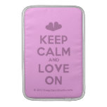 [Two hearts] keep calm and love on  MacBook Air sleeves