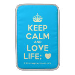 [Crown] keep calm and love life; [Love heart]  MacBook Air sleeves