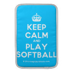 [Crown] keep calm and play softball  MacBook Air sleeves