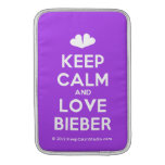 [Two hearts] keep calm and love bieber  MacBook Air sleeves