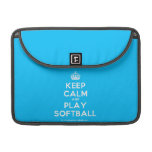 [Crown] keep calm and play softball  MacBook Pro 13" Sleeves MacBook Pro Sleeve