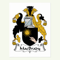MacBrady Family Crest Postcard
