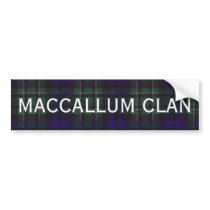 MacCallum Scottish Tartan Pattern Bumper Sticker