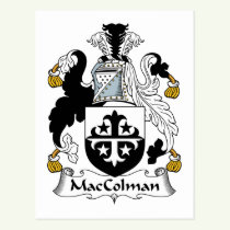 MacColman Family Crest Postcard
