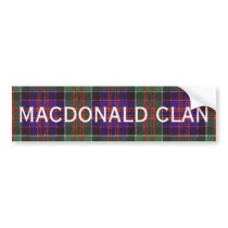 MacDonald of Clanranalld Scottish tartan pattern Bumper Sticker