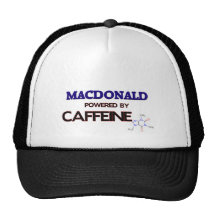 Macdonald powered by caffeine trucker hat