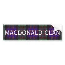 MacDonald Scottish Tartan Bumper Stickers