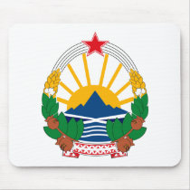 Macedonia Coat of Arms Mousepad by FlagTshirts Macedonia Coat of Arms Mousepad