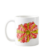Macedonia Flag-color Map Customizable Mug