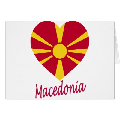 Macedonia Flag Heart Greeting