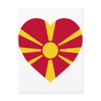 Macedonia Flag Heart postcards by Vexillophile Macedonia Flag Heart postcards