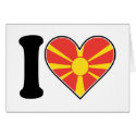Macedonia Heart Flag cards by mariabellimages Macedonia Heart Flag cards