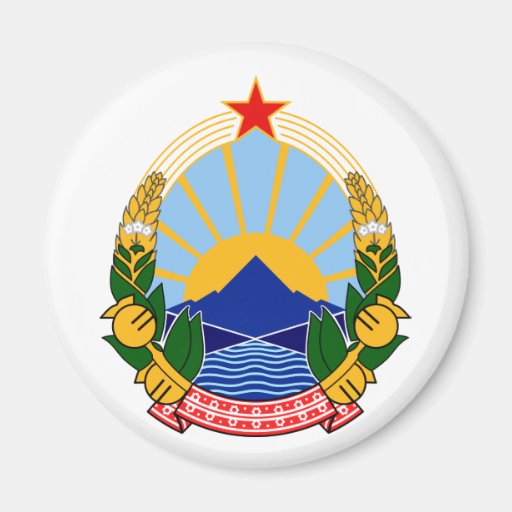 Macedonia Official Coat Of Arms Heraldry Symbol Refrigerator Magnet