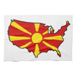 Macedonian in USA kitchen towels