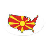 Macedonian in USA stickers