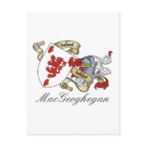MacGeoghegan Family Crest Postcard