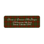 MacGregor of Cardney Tartan Return Address Label