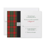 MacGregor Tartan Wedding Reply Card