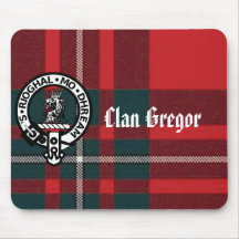 MacGregorPlaid, Gregor Badge, Clan Gregor Mouse Mats
