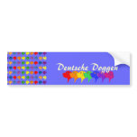 Mach die Doggenwelt bunter bumper stickers