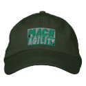 Mach Dog Agility Embroidered Hat (Green) embroidered hats by MenagerieMayhem Mach Dog Agility Embroidered Hat (Green) embroidered hats