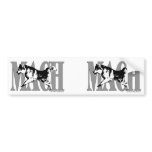 MACH Siberian Husky Bumper Stickers