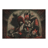 Machiavelic creepy dolls puppets devil mischief print