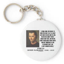 Machiavelli Prince Imitate Fox and the Lion Quote Key Chain