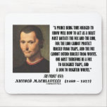 Machiavelli Prince Imitate Fox and the Lion Quote mousepads