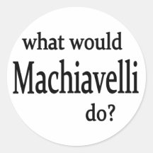 Machiavelli Round Sticker