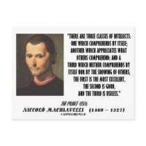 Machiavelli Three Classes Of Intellects Quote postcards