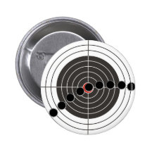 Machine gun bullet holes over target buttons