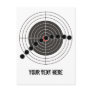 Machine gun bullet holes over target postcard