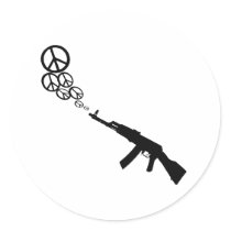 Machine Gun Peace stickers