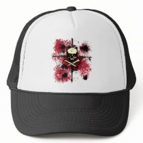 Machine Gun Skull Shirt hats